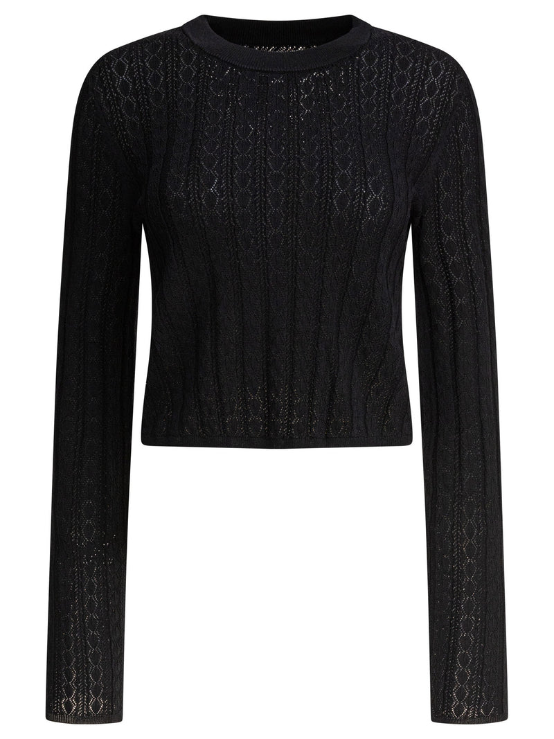 Loulou Studio Loulou Studio Tinos Suéter Cuello Redondo Negro - World Class Fashion