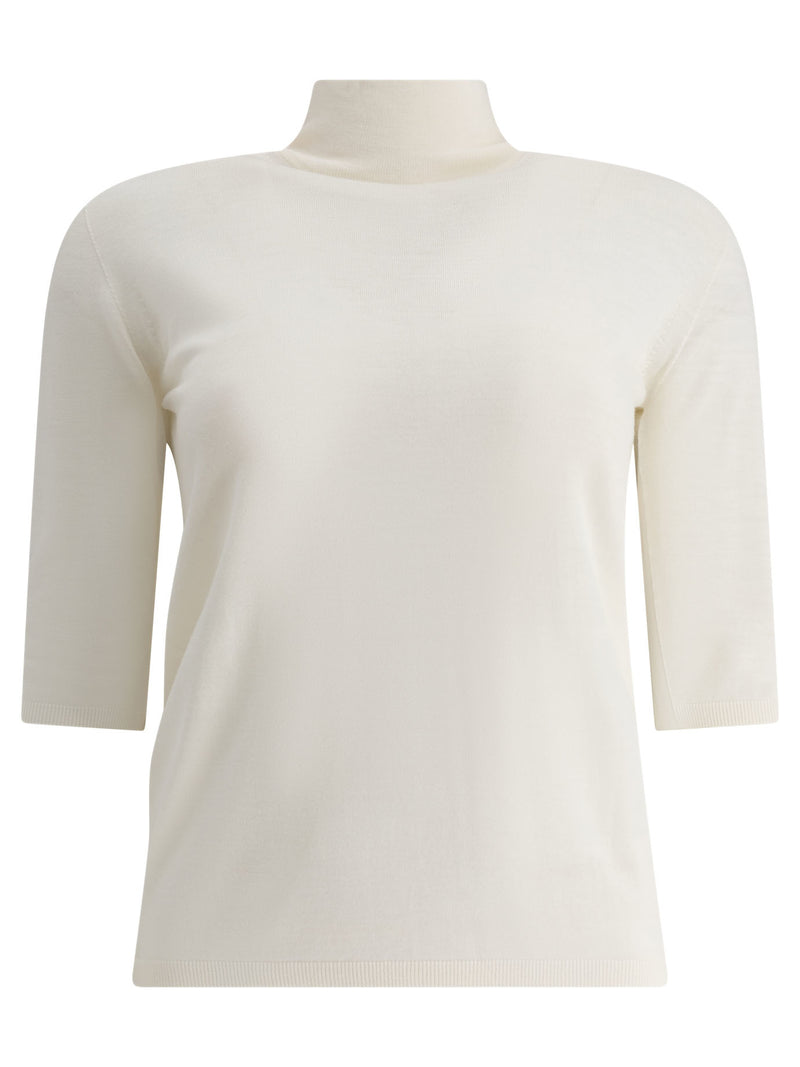 Max Mara Max Mara Jersey Cuello Cisne de Lana Blanco para Mujer - World Class Fashion