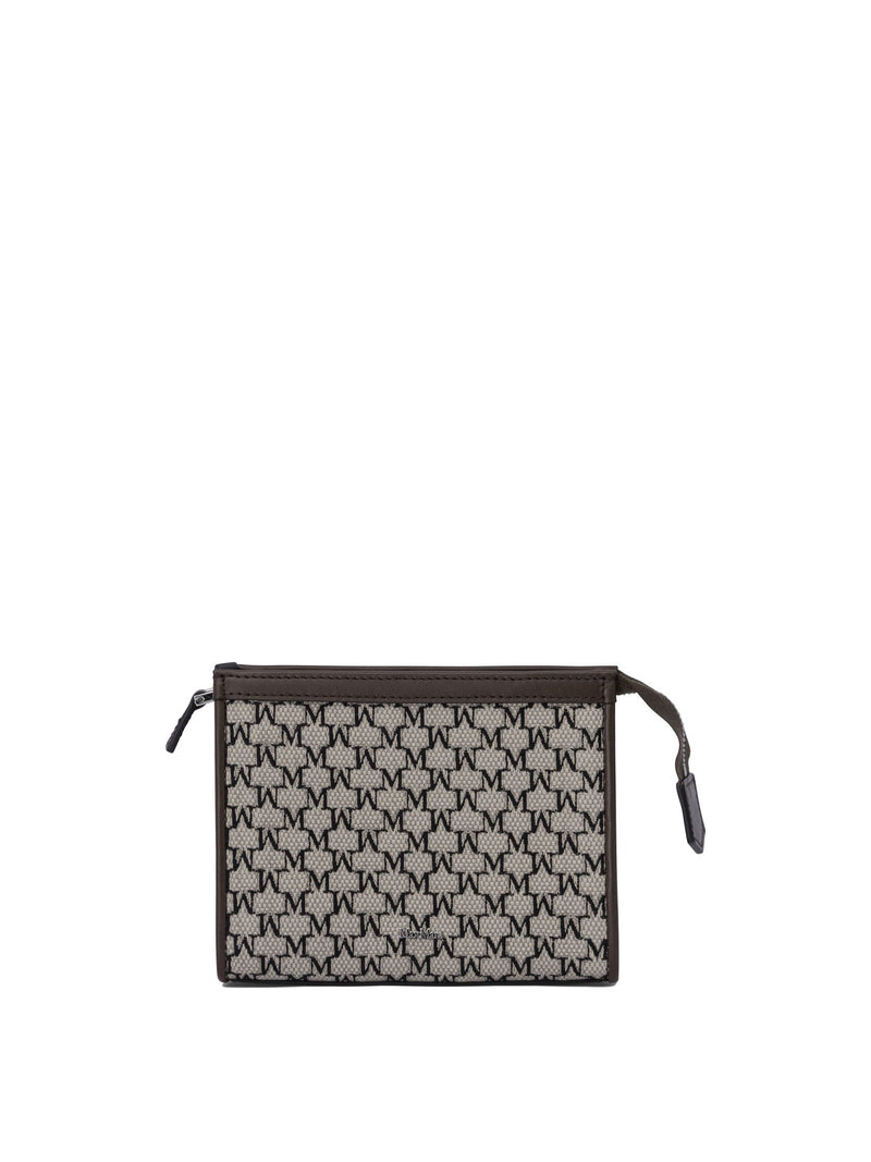 Max Mara Max Mara Pouch With Chain And Monogram Brown - World Class Fashion