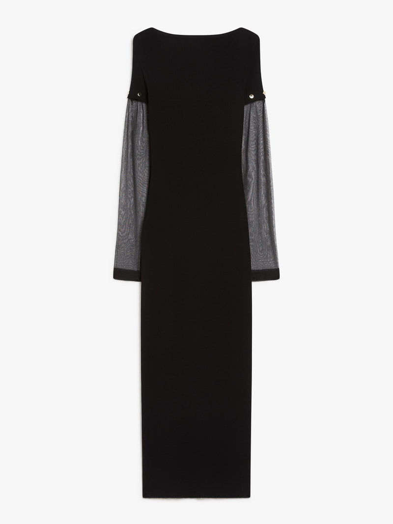 Max Mara Sportmax Max Mara Sportmax Vestido largo de viscosa Negro - World Class Fashion