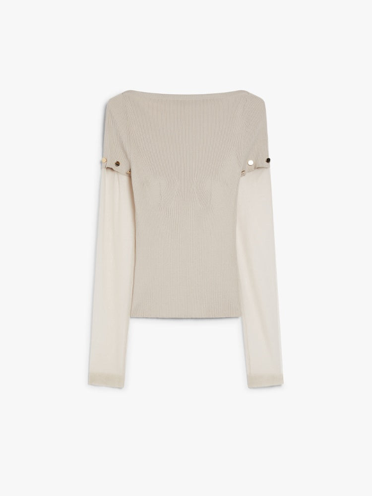 Max Mara Sportmax Jersey ajustado Alcide beige de Sportmax de Max Mara - World Class Fashion