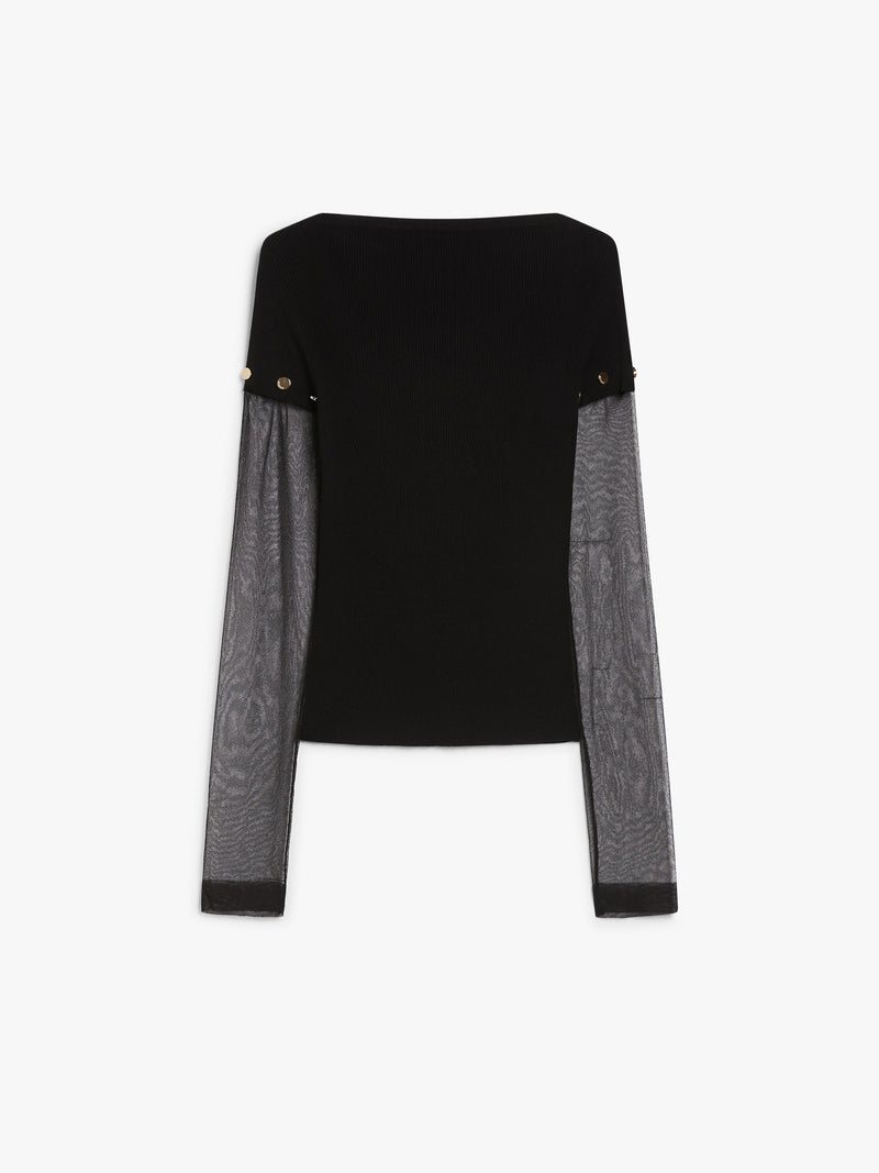 Max Mara Sportmax Max Mara Sportmax Viscosa Suéter Negro Mujer - World Class Fashion
