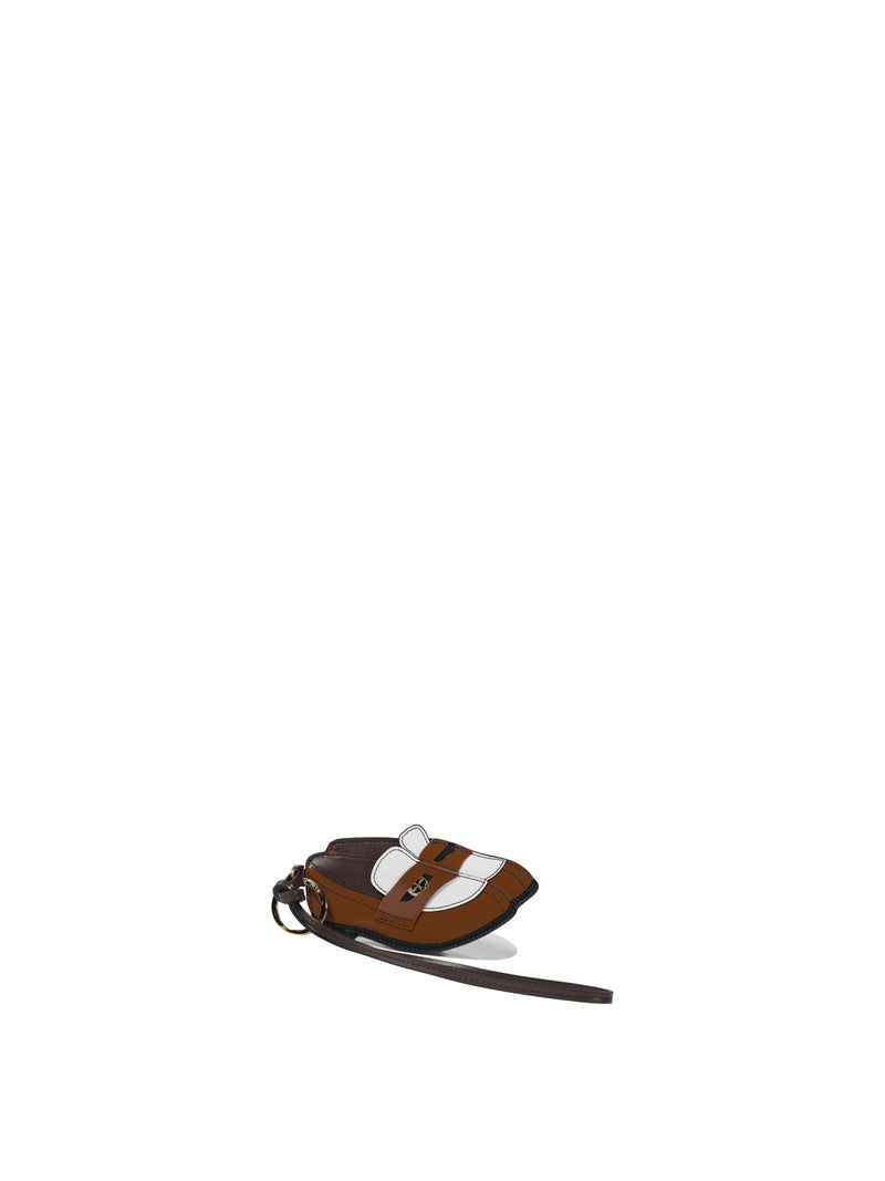 Miu Miu Miu Miu Keychain Penny Loafer Brown - World Class Fashion