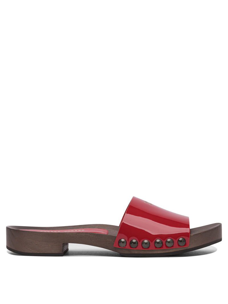 Miu Miu Miu Miu Patent Leather Clogs Red Women - World Class Fashion