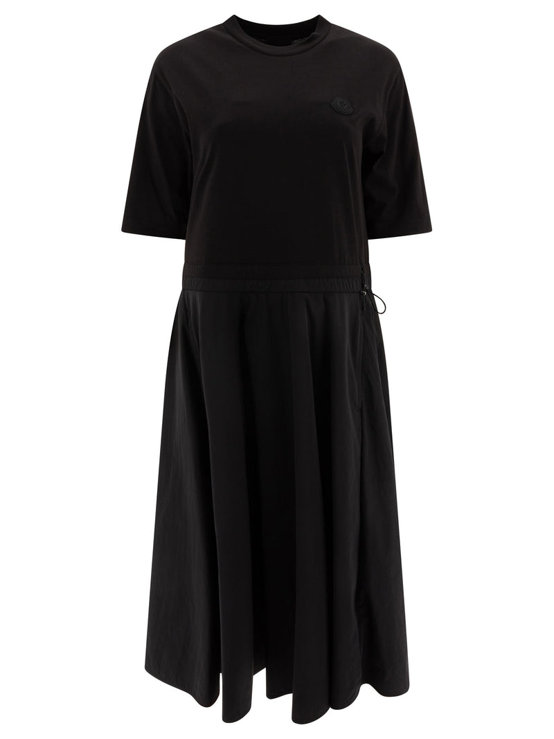 Moncler Moncler Pleated Midi Dress Black Women - World Class Fashion
