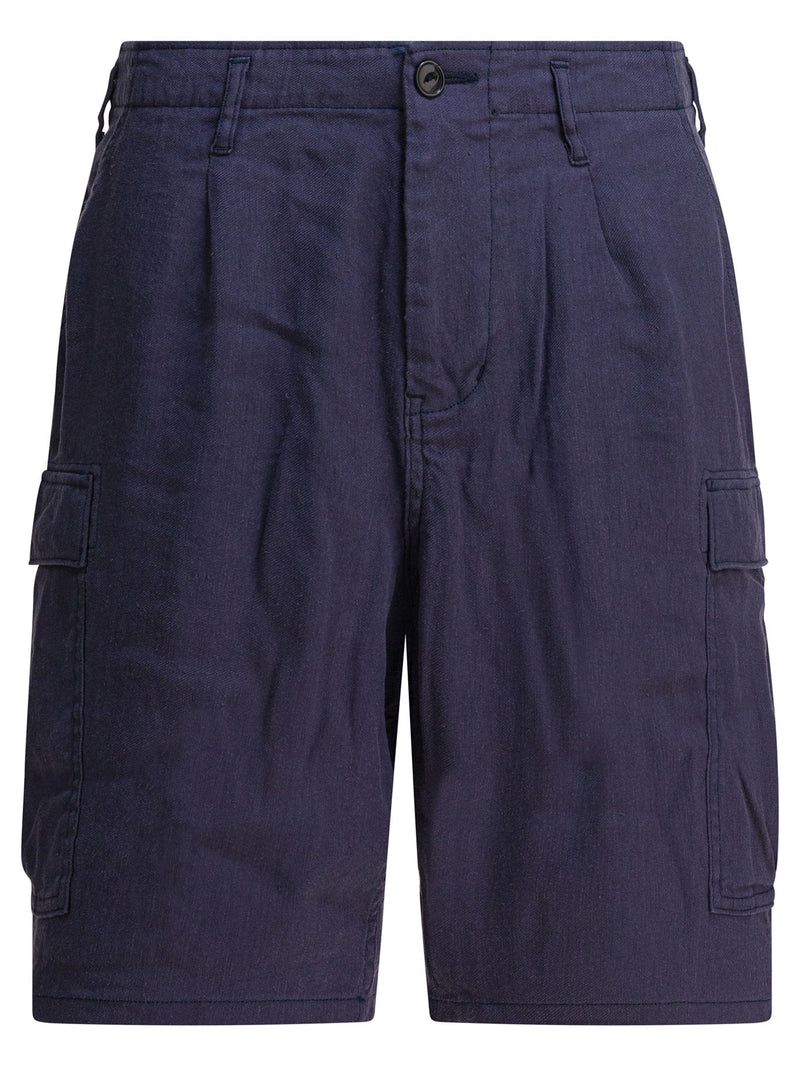 Nonnative Pantalón corto cargo de lino Nonnative para hombre en azul marino - World Class Fashion