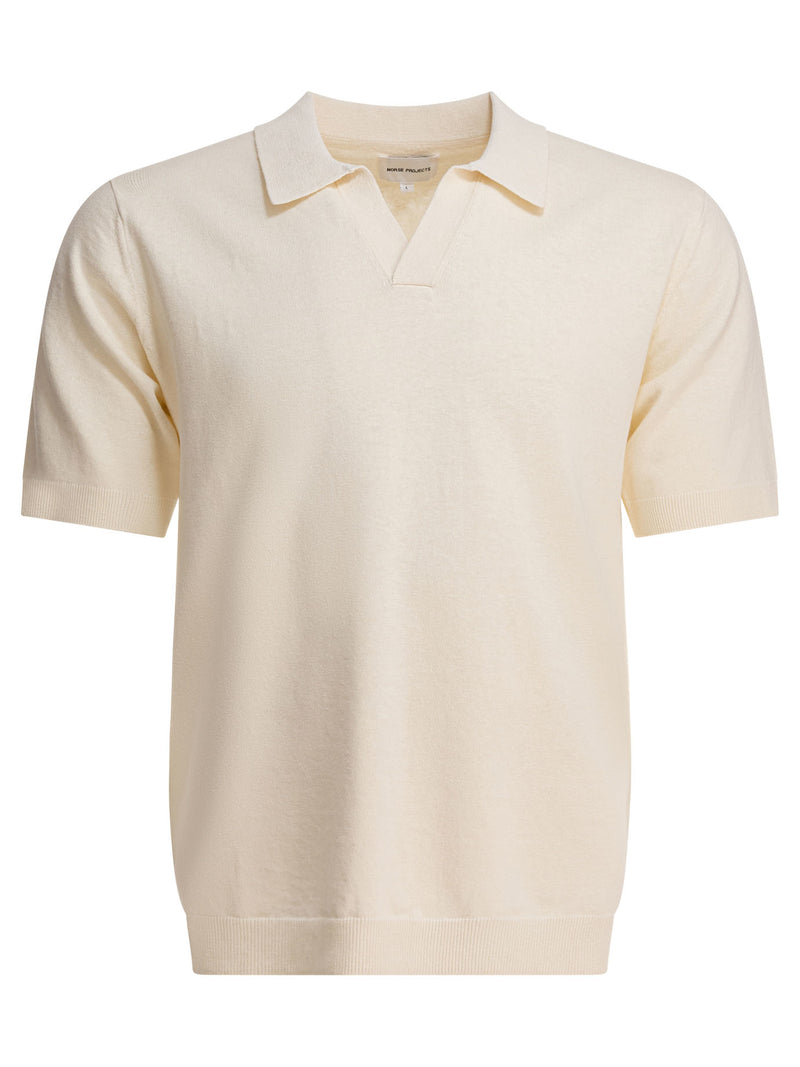 Norse Projects Norse Projects Leif Polo Shirt White - World Class Fashion
