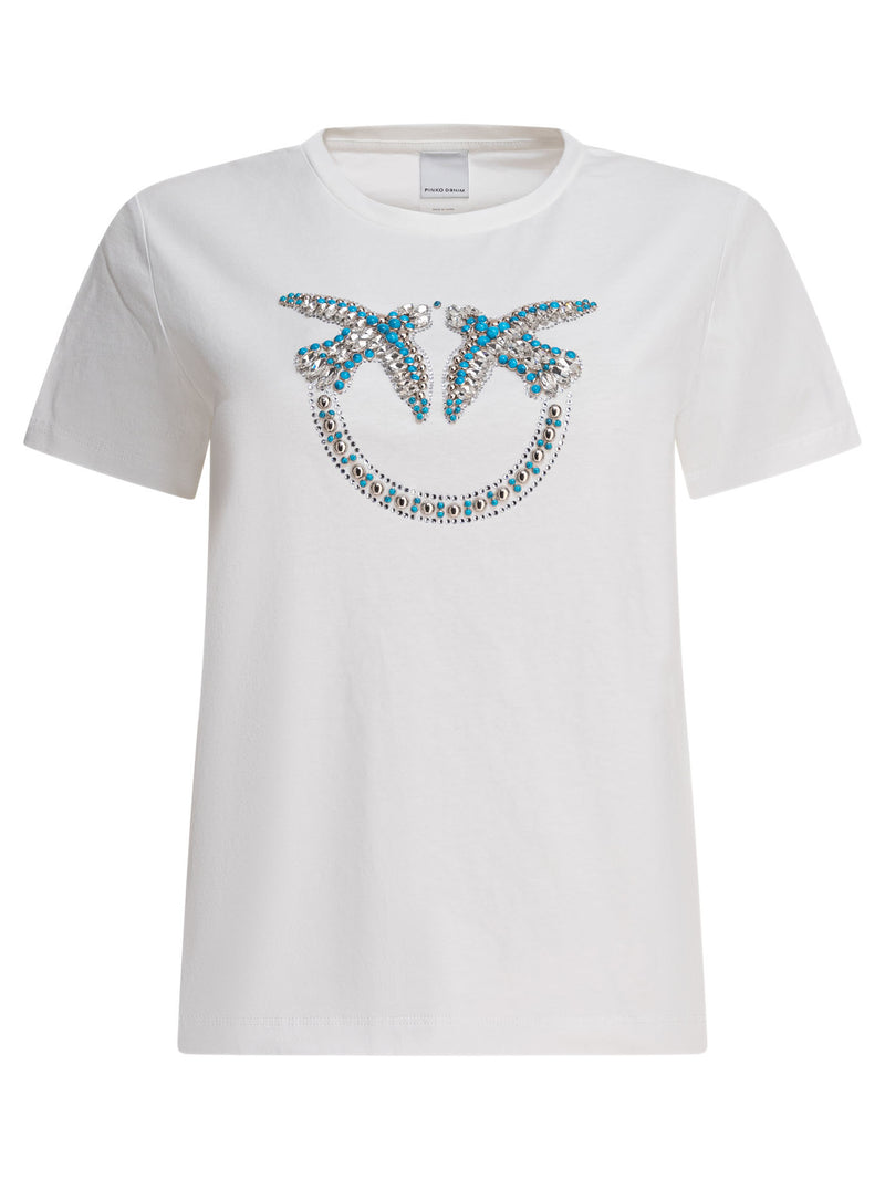 Pinko Pinko Women's White Cotton T-Shirts - World Class Fashion