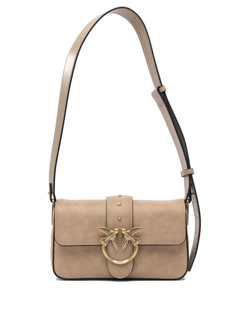 Pinko Pinko Women Crossbody Bag Beige Leather - World Class Fashion