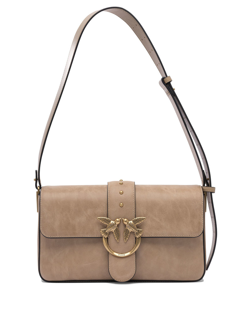 Pinko Pinko Women Crossbody Bag Beige Leather - World Class Fashion