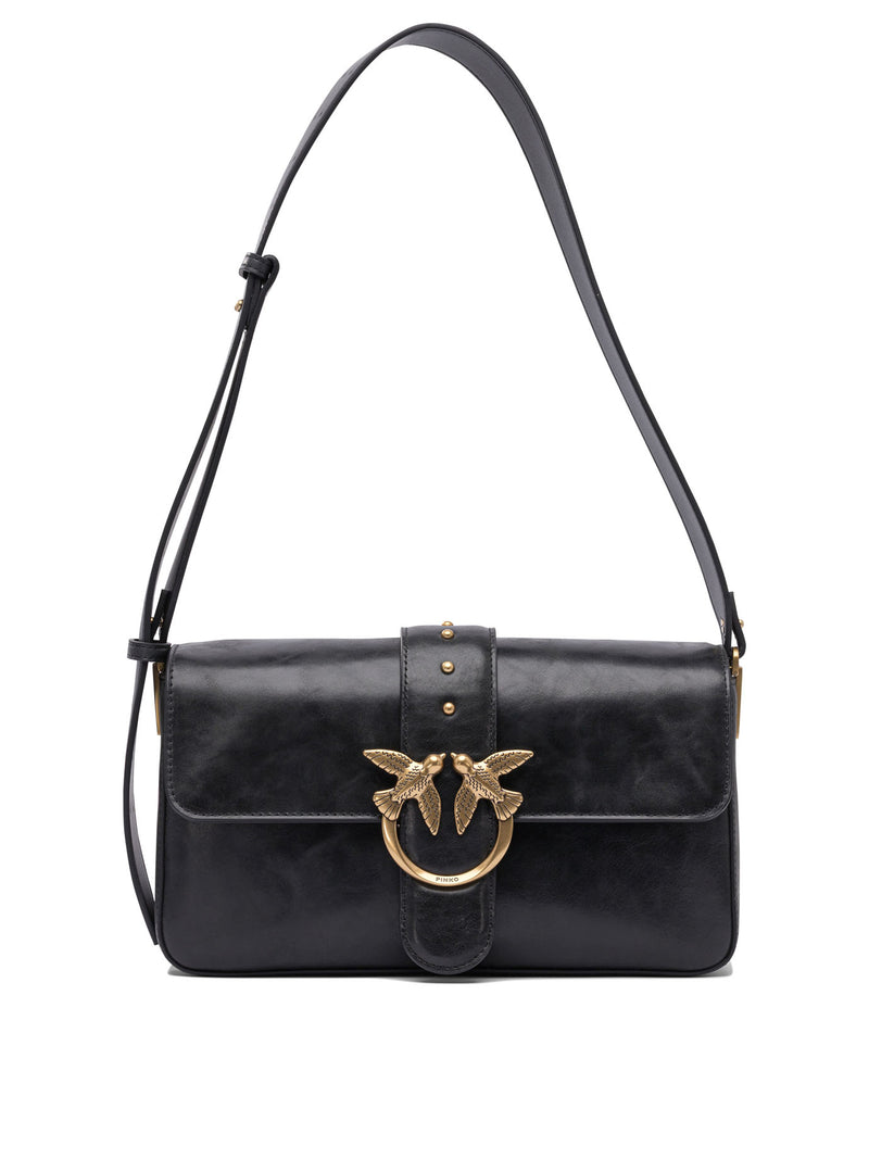 Pinko Pinko Women's Black Leather Crossbody Bag - World Class Fashion