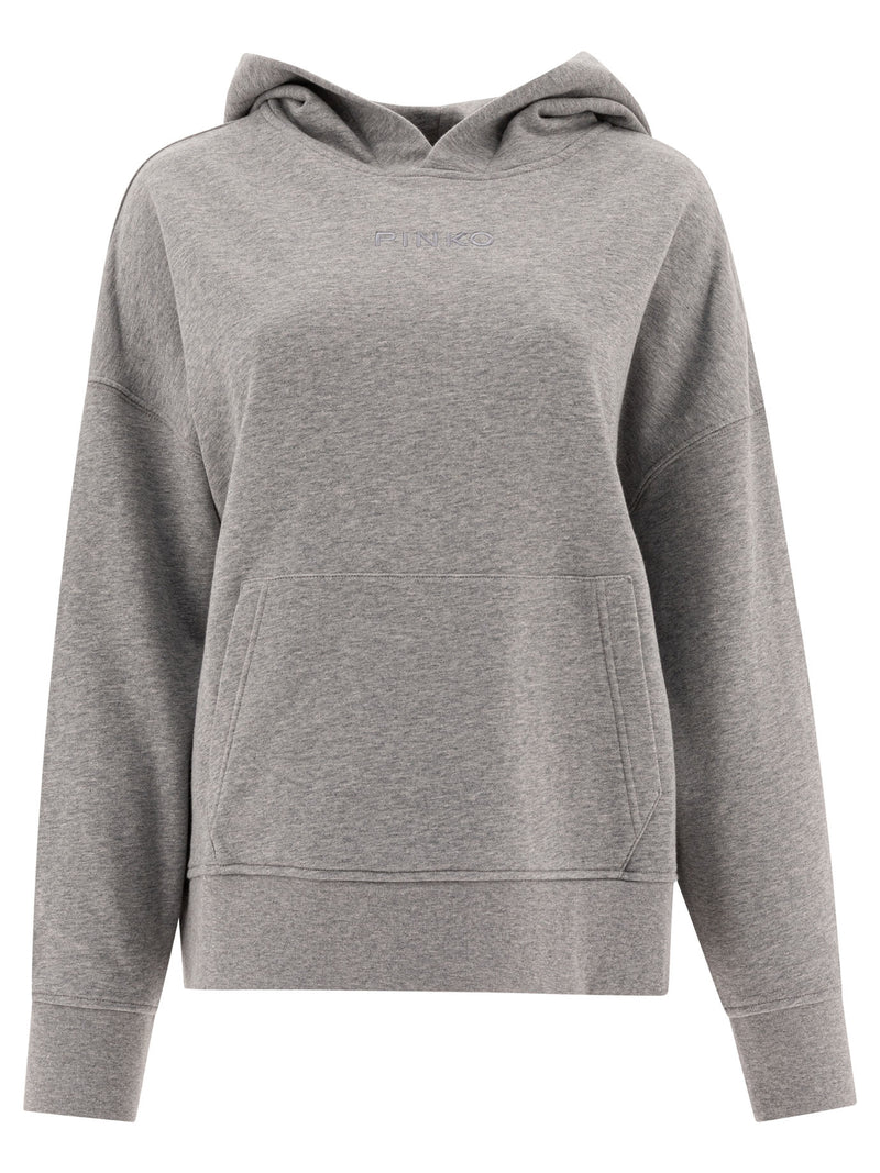Pinko Pinko Cotton Sweatshirt Grey Women - World Class Fashion