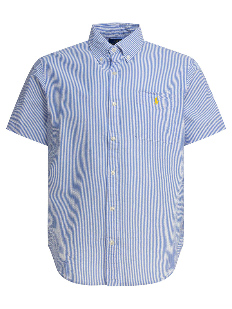 Polo Ralph Lauren Polo Ralph Lauren Seersucker Shirt Light Blue - World Class Fashion