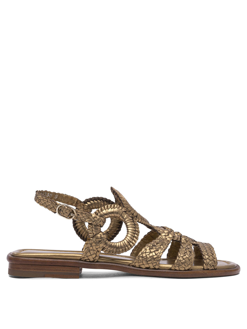 Pons Quintana Pons Quintana Women's Bronze Leather Sandals - World Class Fashion
