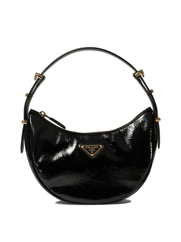 Prada "prada Arqué" Naplak Patent Leather Shoulder Bag