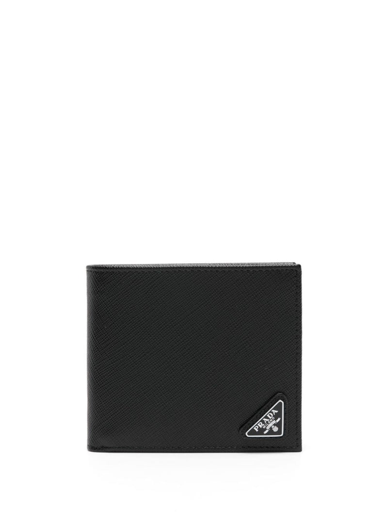 Prada Prada Saffiano Leather Wallet Black Men - World Class Fashion