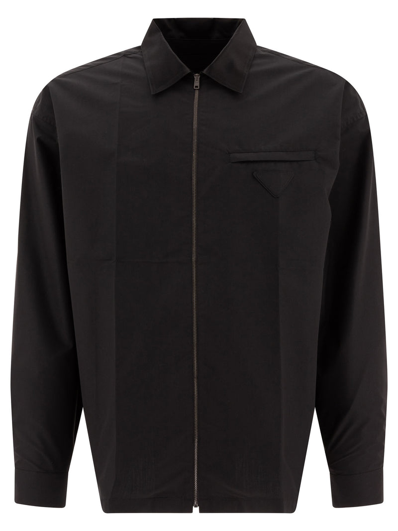 Prada Prada Technical Cotton Shirt Black Men - World Class Fashion