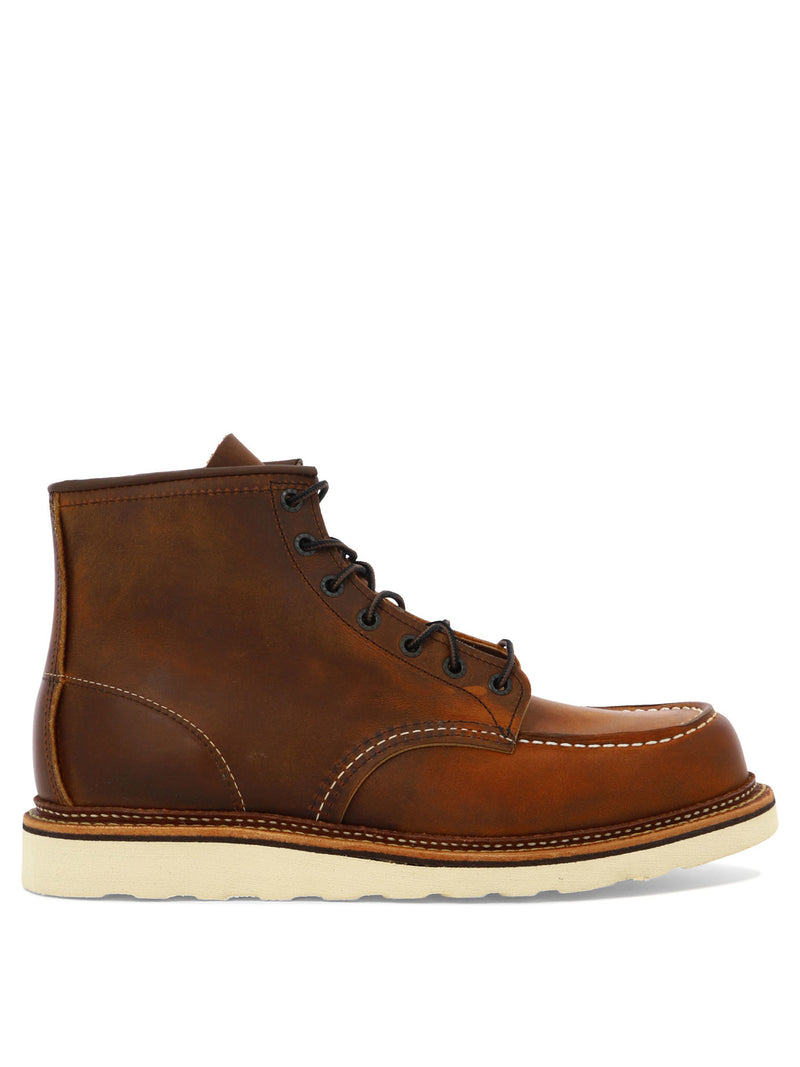 Red Wing Shoes Red Wing Shoes Classic Moc Ankle Boots Brown - World Class Fashion