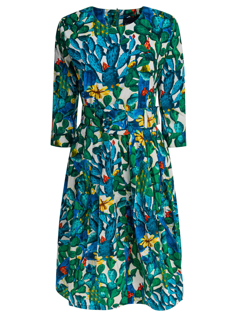 Samantha Sung Samantha Sung Rachel Cactus White Aqua Vestido Verde - World Class Fashion