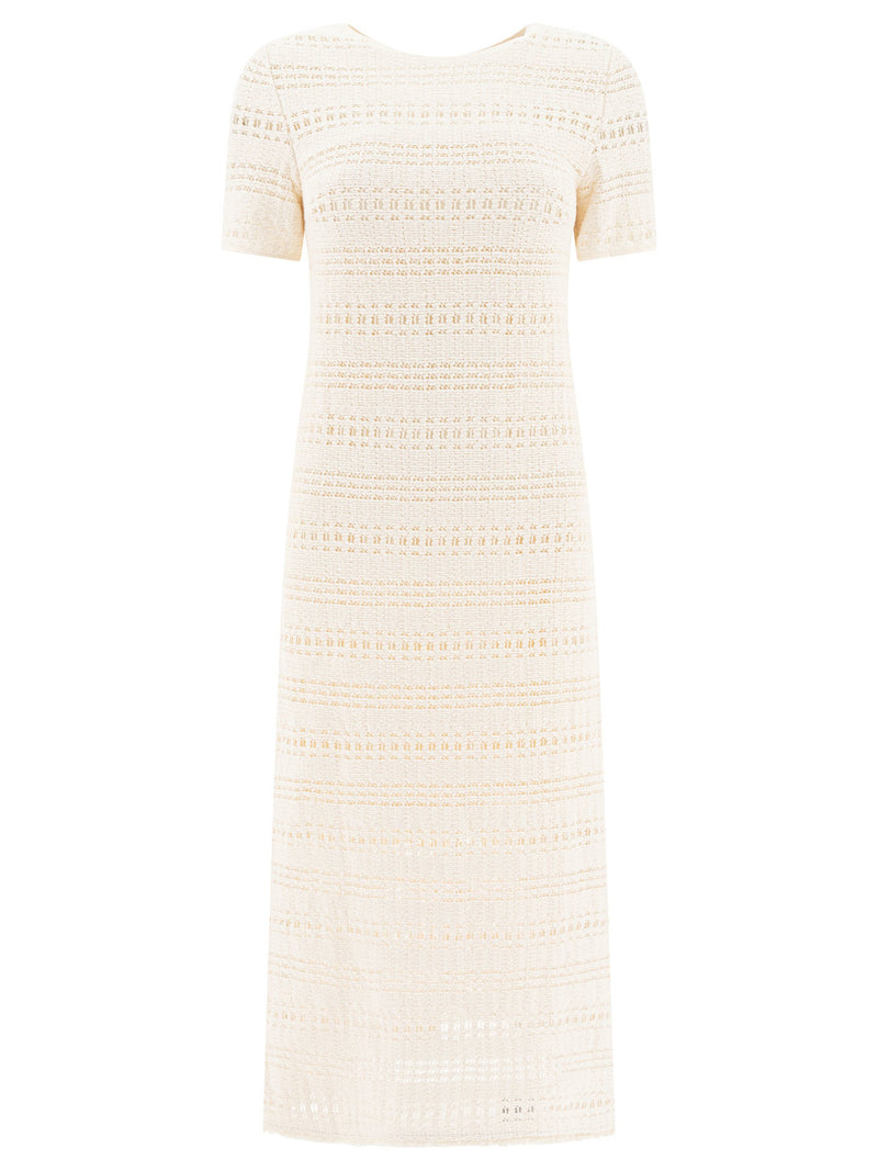 Sandbeige Vestido beige arena para mujer Marfil - World Class Fashion