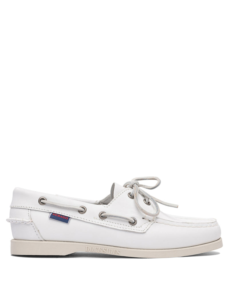 Sebago Sebago Women's White Leather Loafers - World Class Fashion