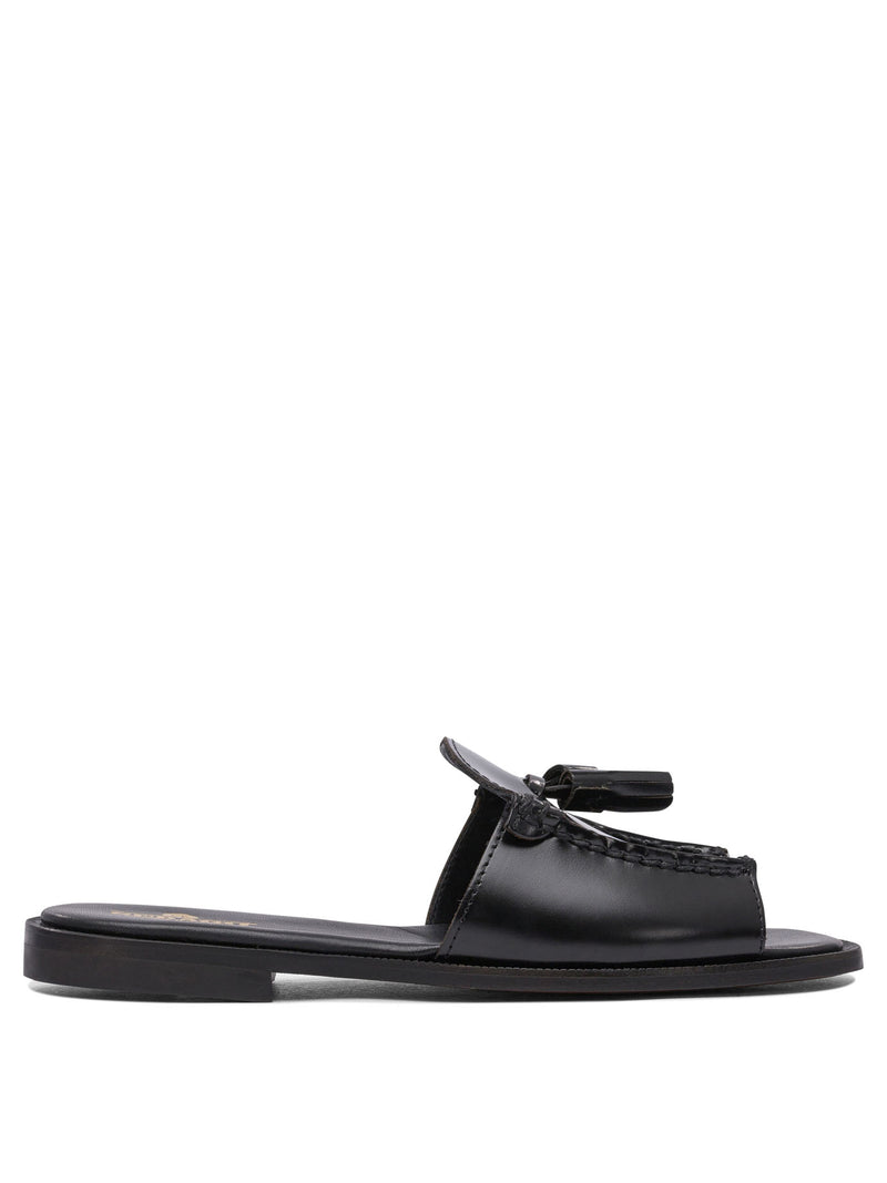 Sebago Sebago Women's Black Leather Sandals - World Class Fashion