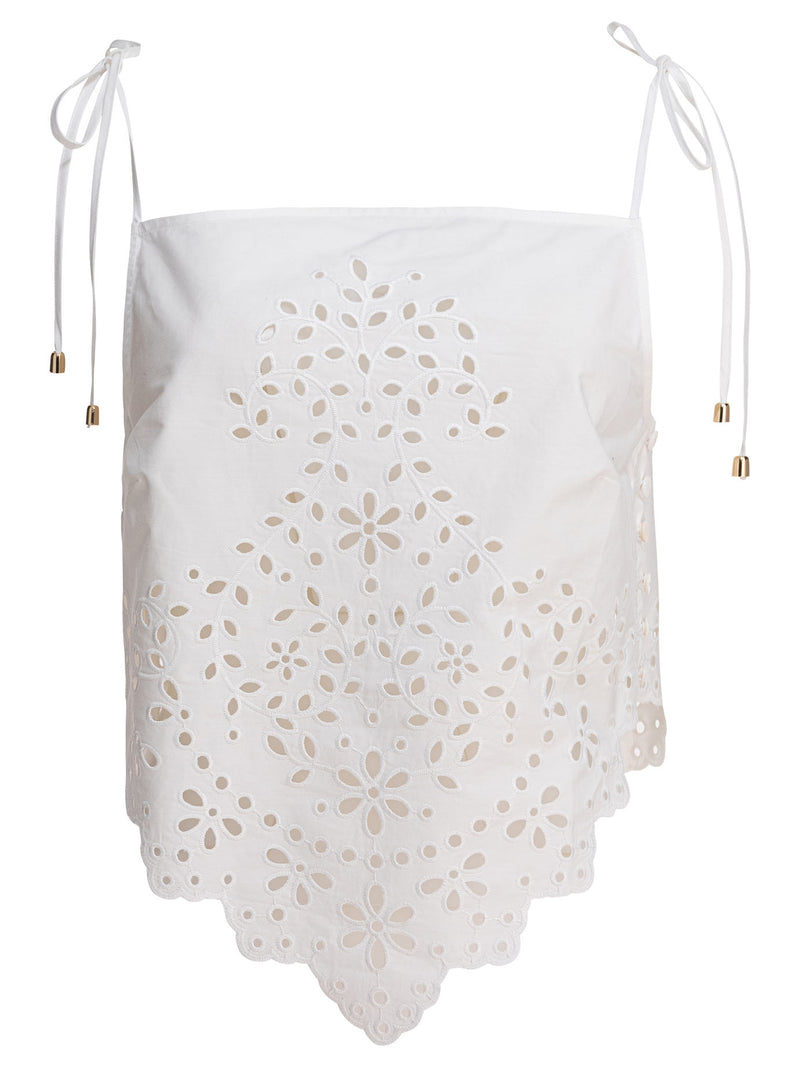 Self-Portrait Self-Portrait Cotton White Women Top - World Class Fashion