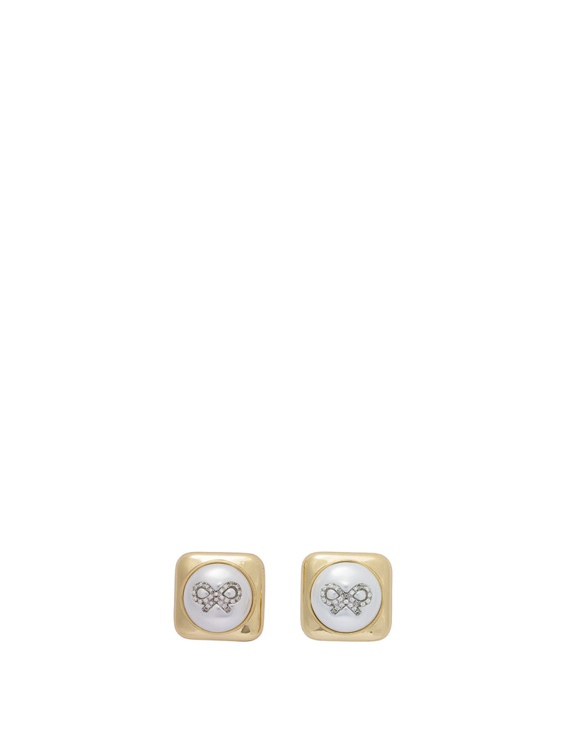 Self-portrait Self-portrait Square Earrings Gold Women - World Class Fashion