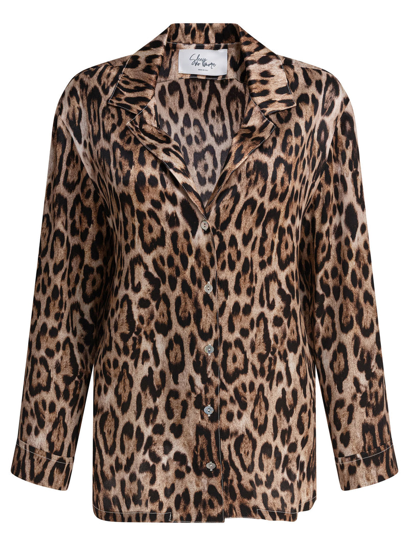 Sleep No More Sleep No More Silk Shirt Brown Women - World Class Fashion