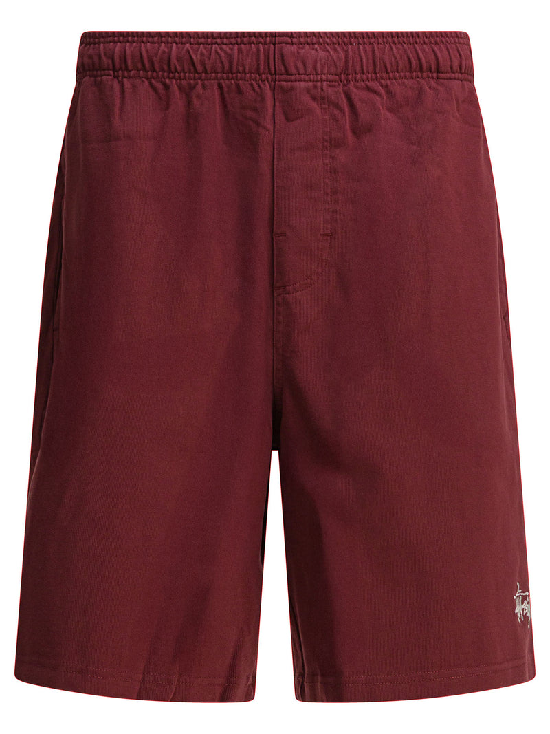 Stussy Stussy Shorts de Algodón para Hombre Burdeos - World Class Fashion
