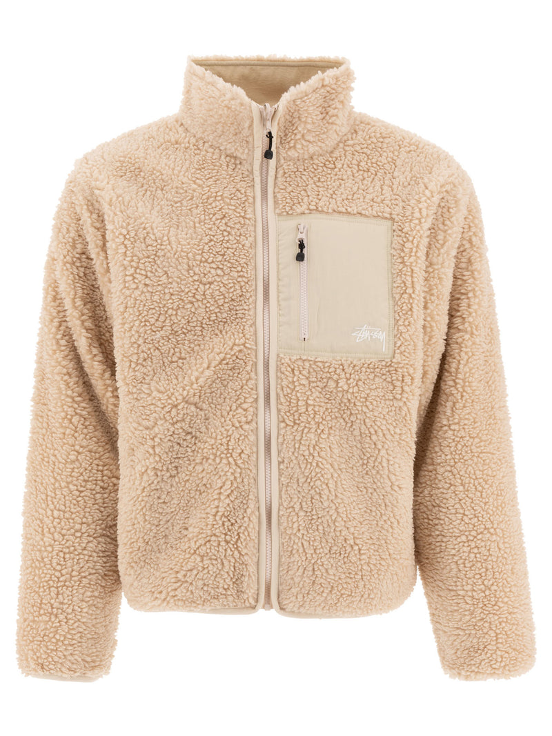 Stüssy Stüssy Sherpa Reversible Jacket Beige Men - World Class Fashion