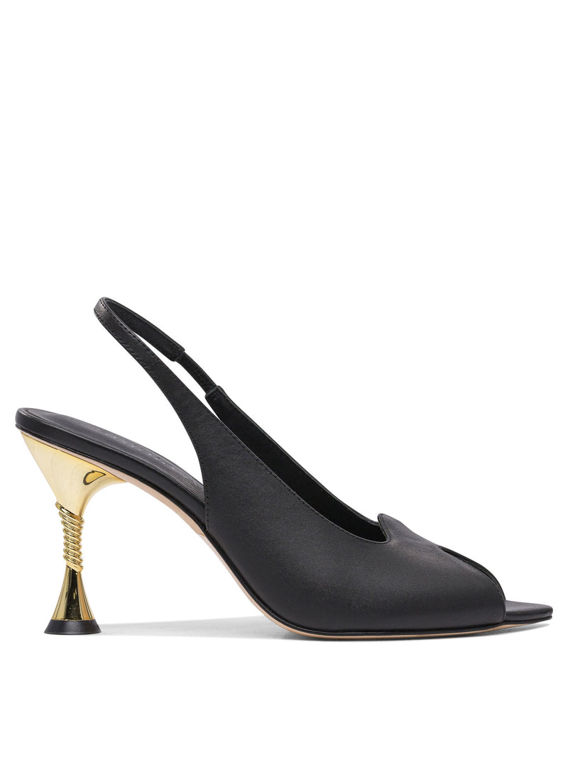Studio Amelia Zapatos de tacón de cuero Studio Amelia para mujer, color negro - World Class Fashion