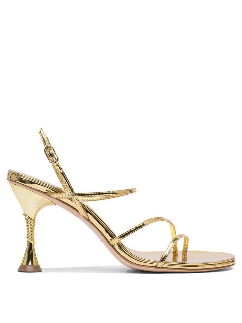 Studio Amelia Studio Amelia Gold Leather Sandals Women - World Class Fashion