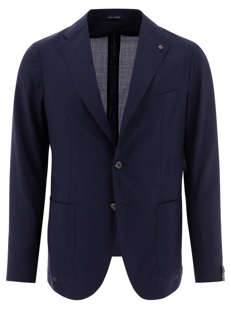 Tagliatore Tagliatore Men's Wool Silk Jacket Blue - World Class Fashion