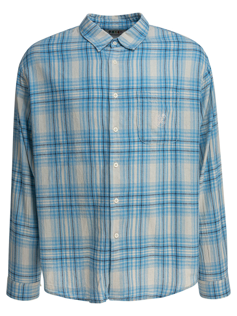 Thisisneverthat® Thisisneverthat® Check Shirt Light Blue Men - World Class Fashion