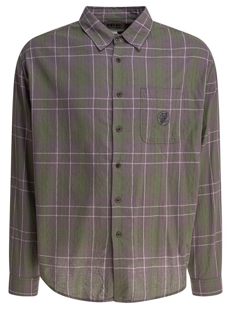 Thisisneverthat Thisisneverthat Check Shirt Olive Men - World Class Fashion