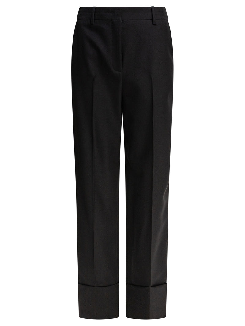 Valentino Pantalón sastre Valentino de lana negro para mujer - World Class Fashion