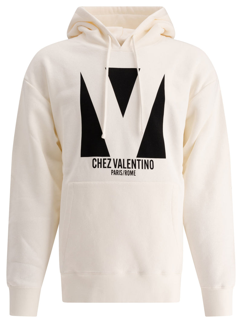 Valentino Valentino Sudadera con Capucha de Algodón Blanca para Hombre - World Class Fashion