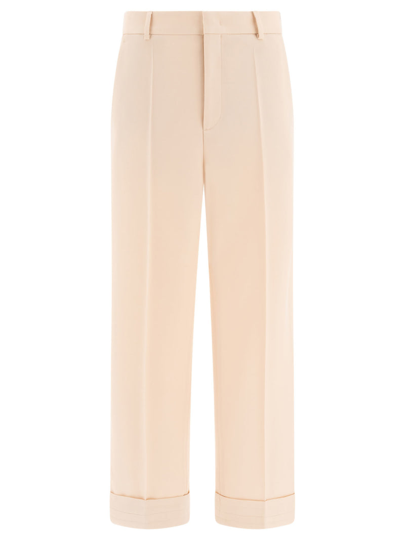 Valentino Pantalones Valentino Gabardina de Lana Blancos de Hombre - World Class Fashion