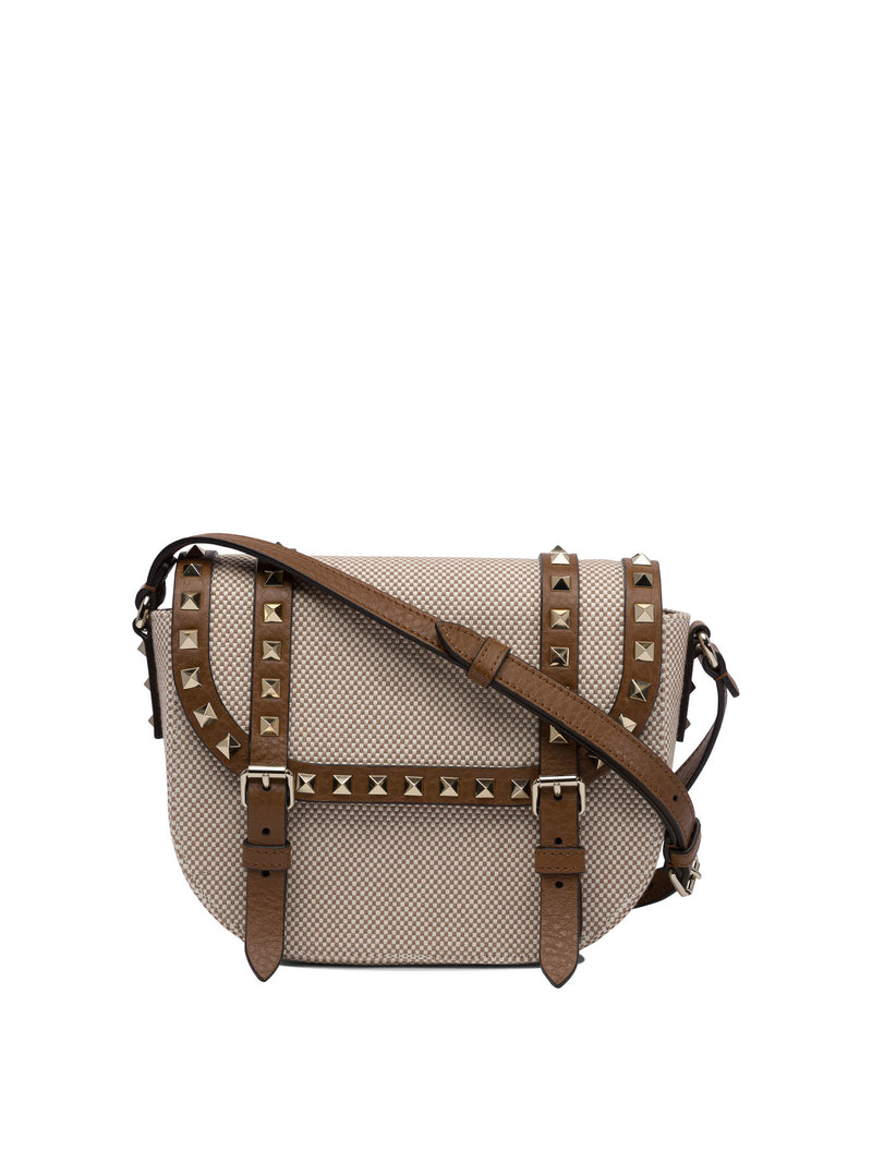 Valentino Garavani Valentino Garavani Rockstud Crossbody Bag Beige - World Class Fashion