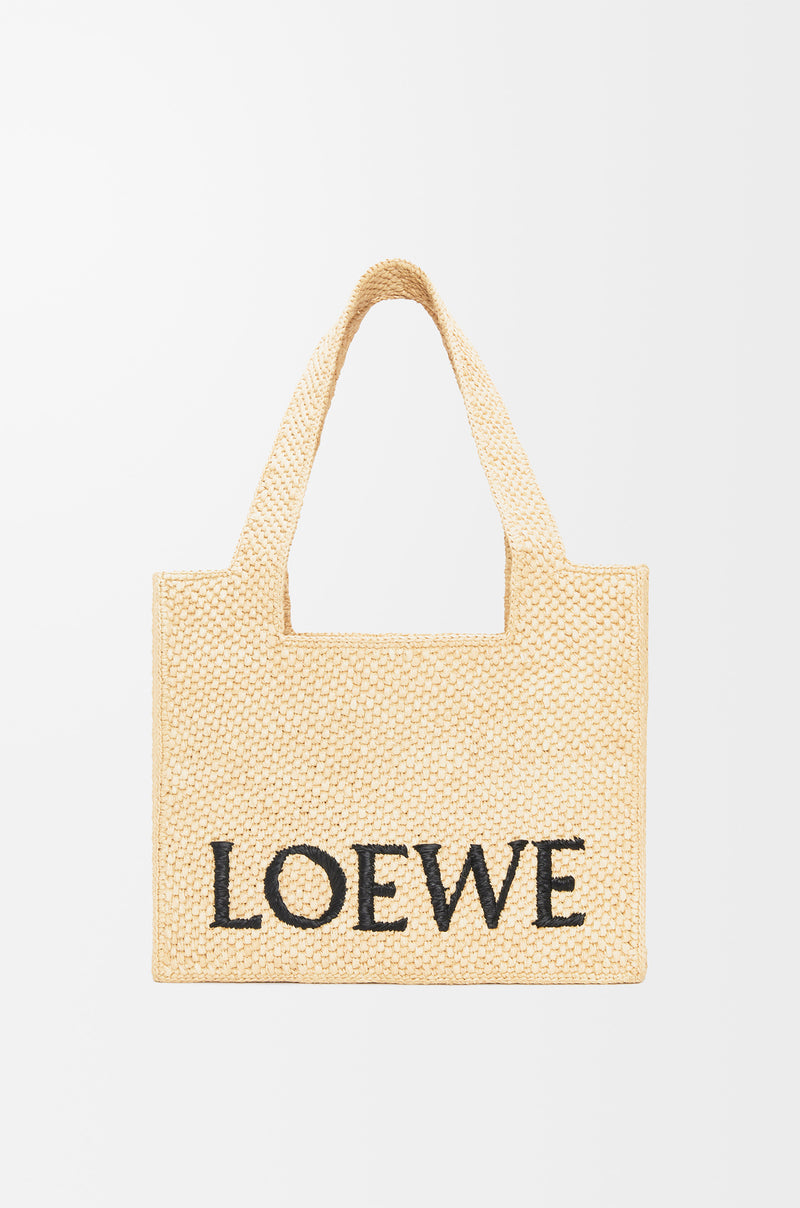 Loewe Loewe Medium Raffia Shoulder Bag Beige - World Class Fashion