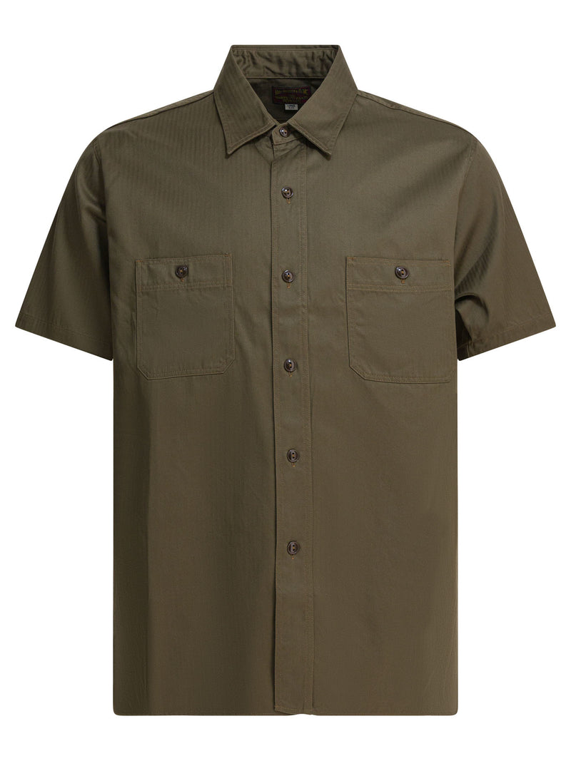 Buzz Rickson'S Buzz Rickson'S Men's Green Cotton Shirt - World Class Fashion
