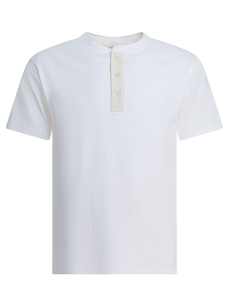 Buzz Rickson'S Buzz Rickson's Camiseta de algodón con botones, blanca - World Class Fashion