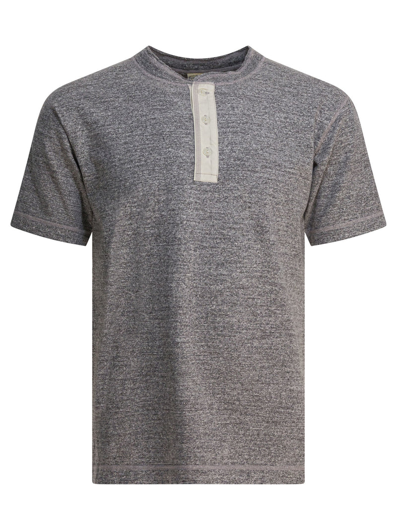 Buzz Rickson'S Buzz Rickson'S Camiseta de algodón con botones gris - World Class Fashion