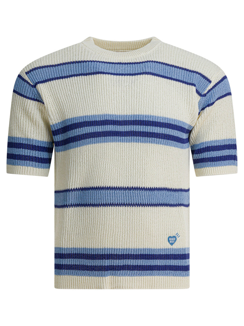 Human Made Camiseta de punto de manga corta azul de Human Made - World Class Fashion