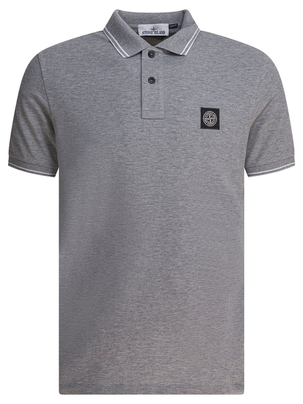 Stone Island Organic Cotton And Elastane Pique Polo Shirt