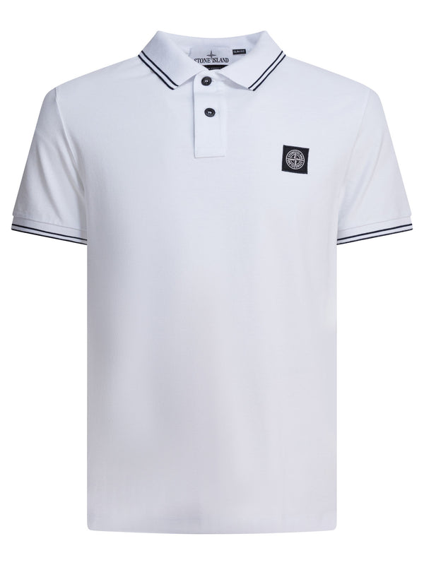 Stone Island Organic Cotton And Elastane Pique Polo Shirt