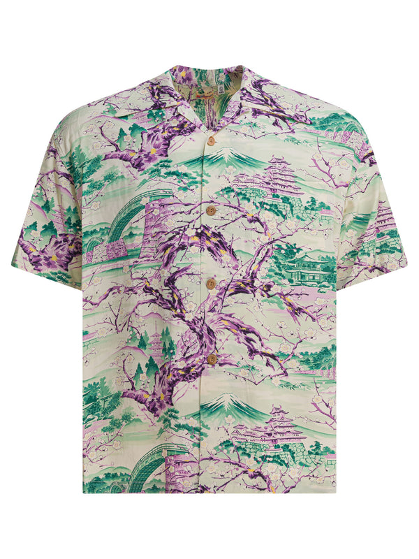 Sun Surf "scenery Of Japan" Shirt