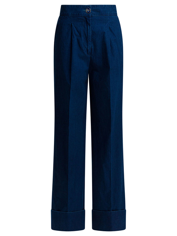 Valentino Wide-leg Jeans With Pleats