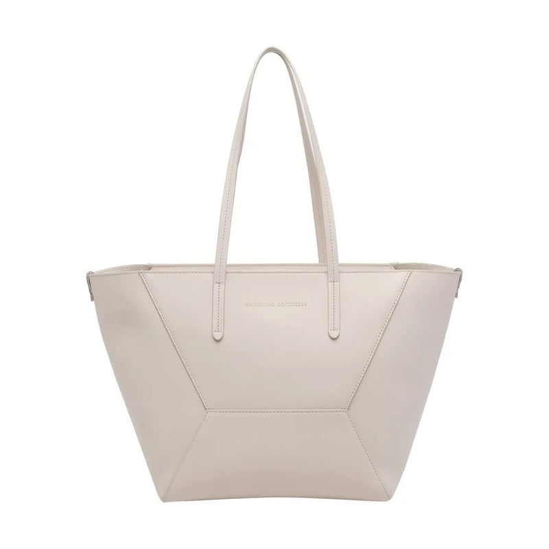 Brunello Cucinelli Bolso de hombro pequeño Duo de Brunello Cucinelli blanco - World Class Fashion
